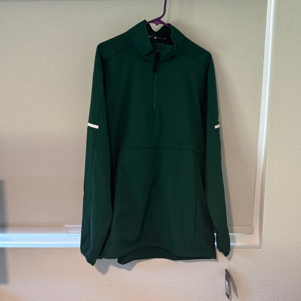 Adidas Green Quarter-Zip Jacket